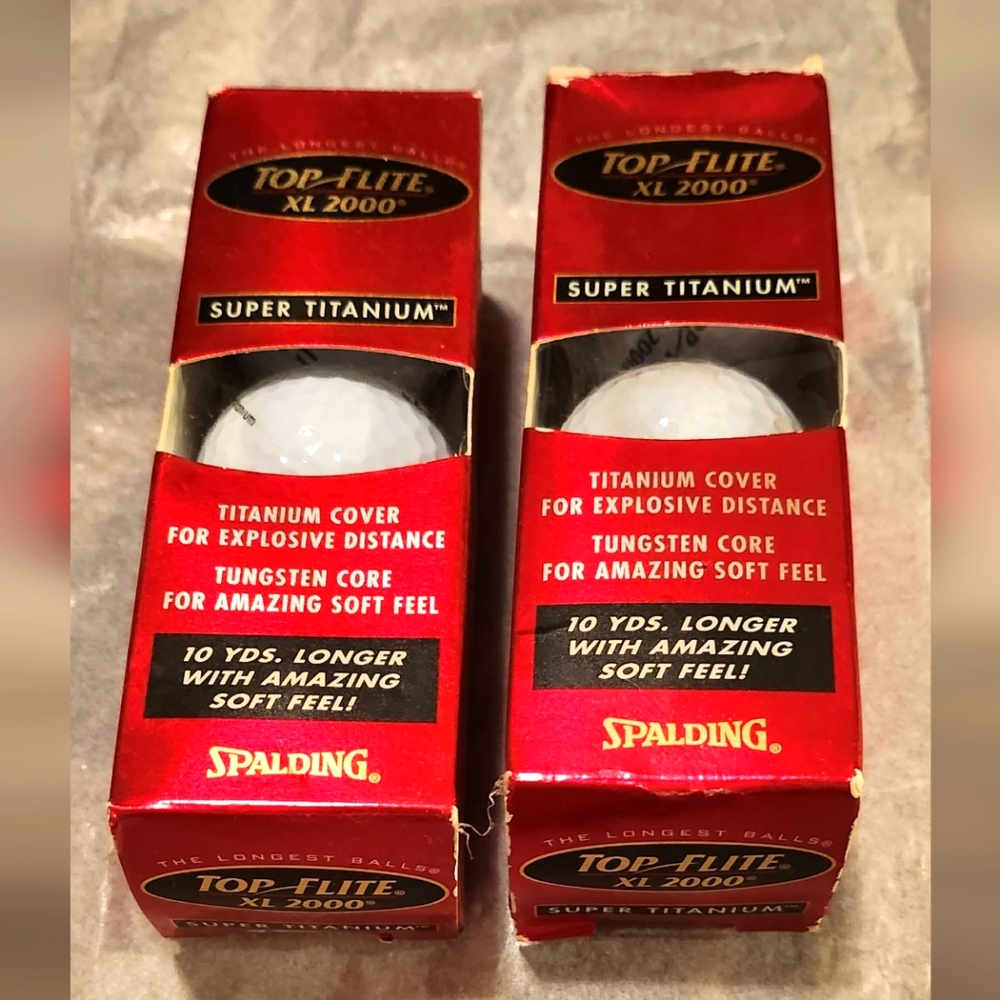 Top Flite XL 2000 Super Titanium Golf Balls 2 Sleeves NWT